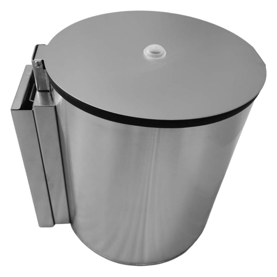 Round Stainless Steel Wall Mount Wipe Dispenser - Fits Large Wipe Rolls
