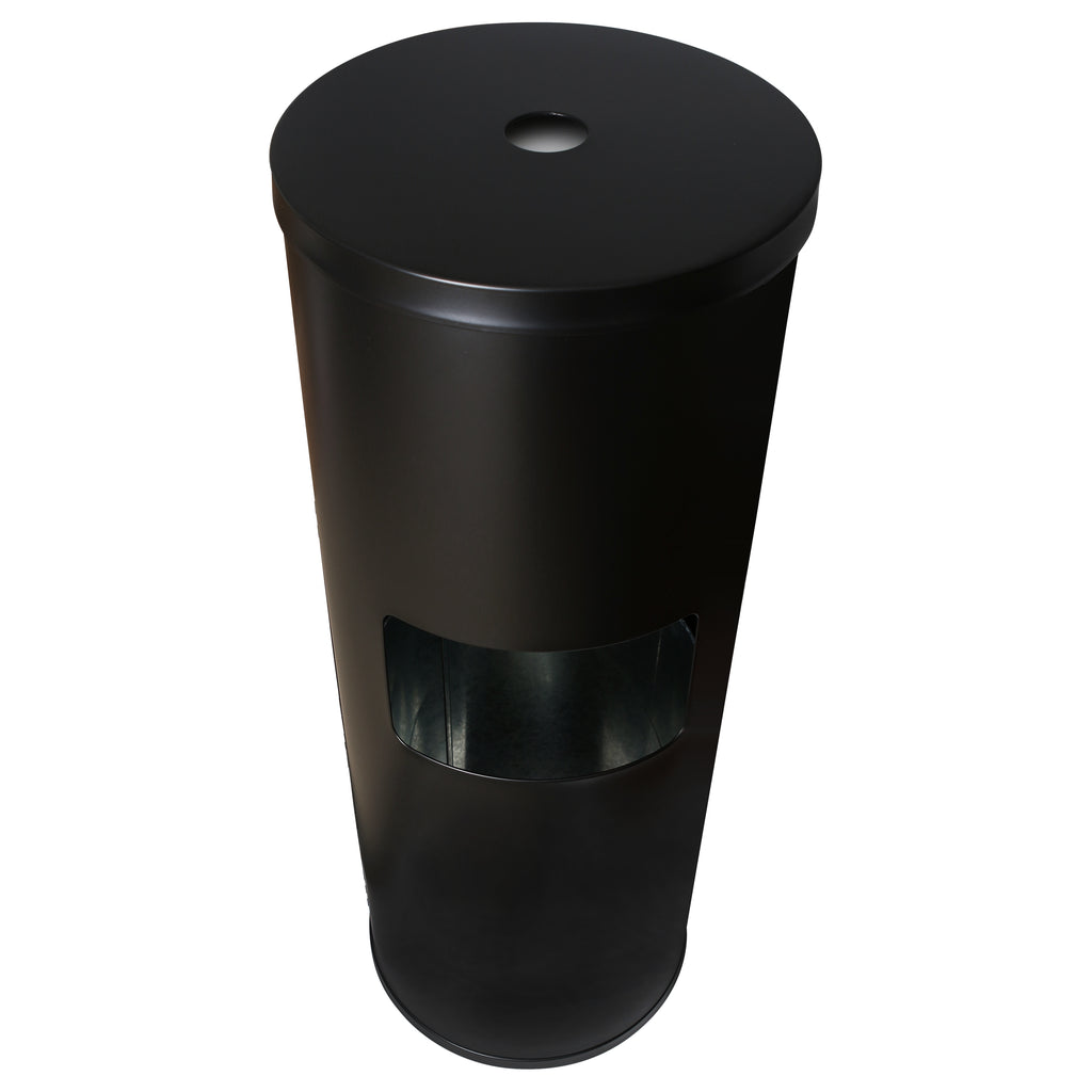 Black Stainless Steel Floor Stand Wipe Dispenser -