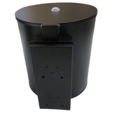 Black Powder Coated Wall Mounted Wipe Dispenser for Rolls of Wipes